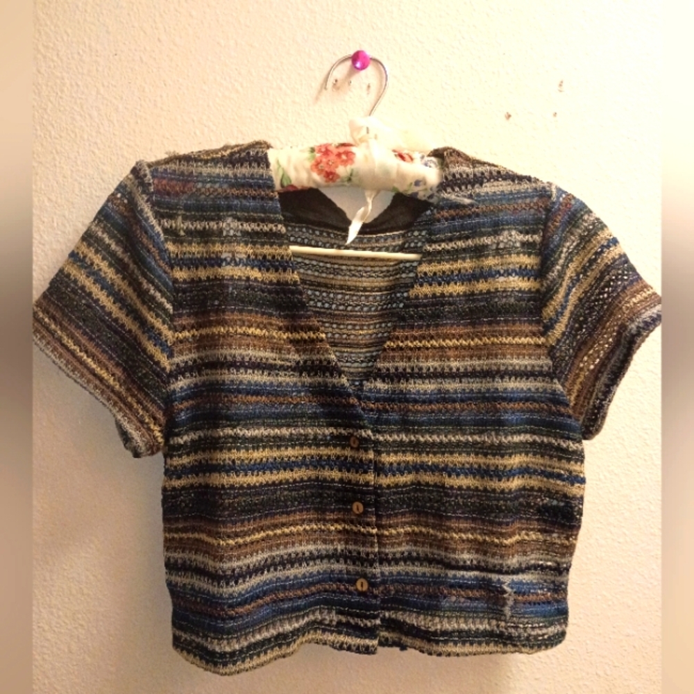 Vintage Short Sleeve Knit Top
